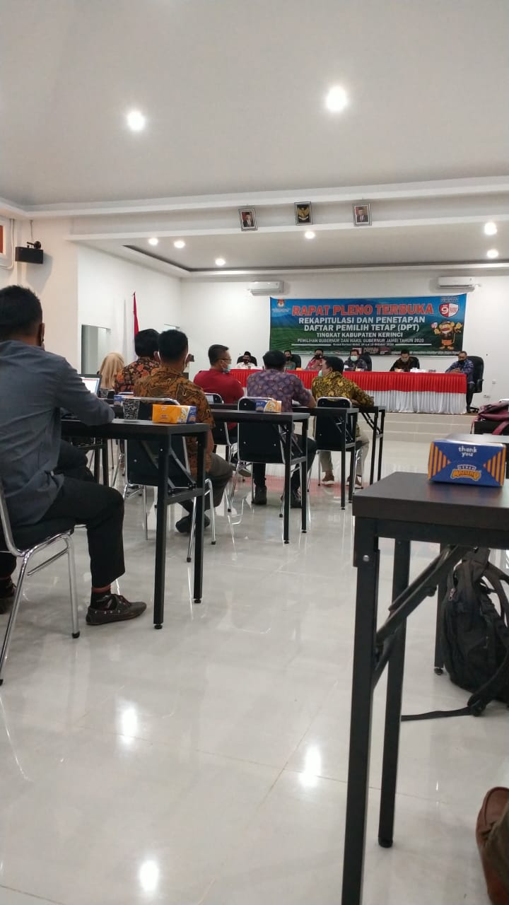 Teng...!! KPU Kab. Kerinci Tetapkan DPT Sebanyak 193.189 Pemilih.